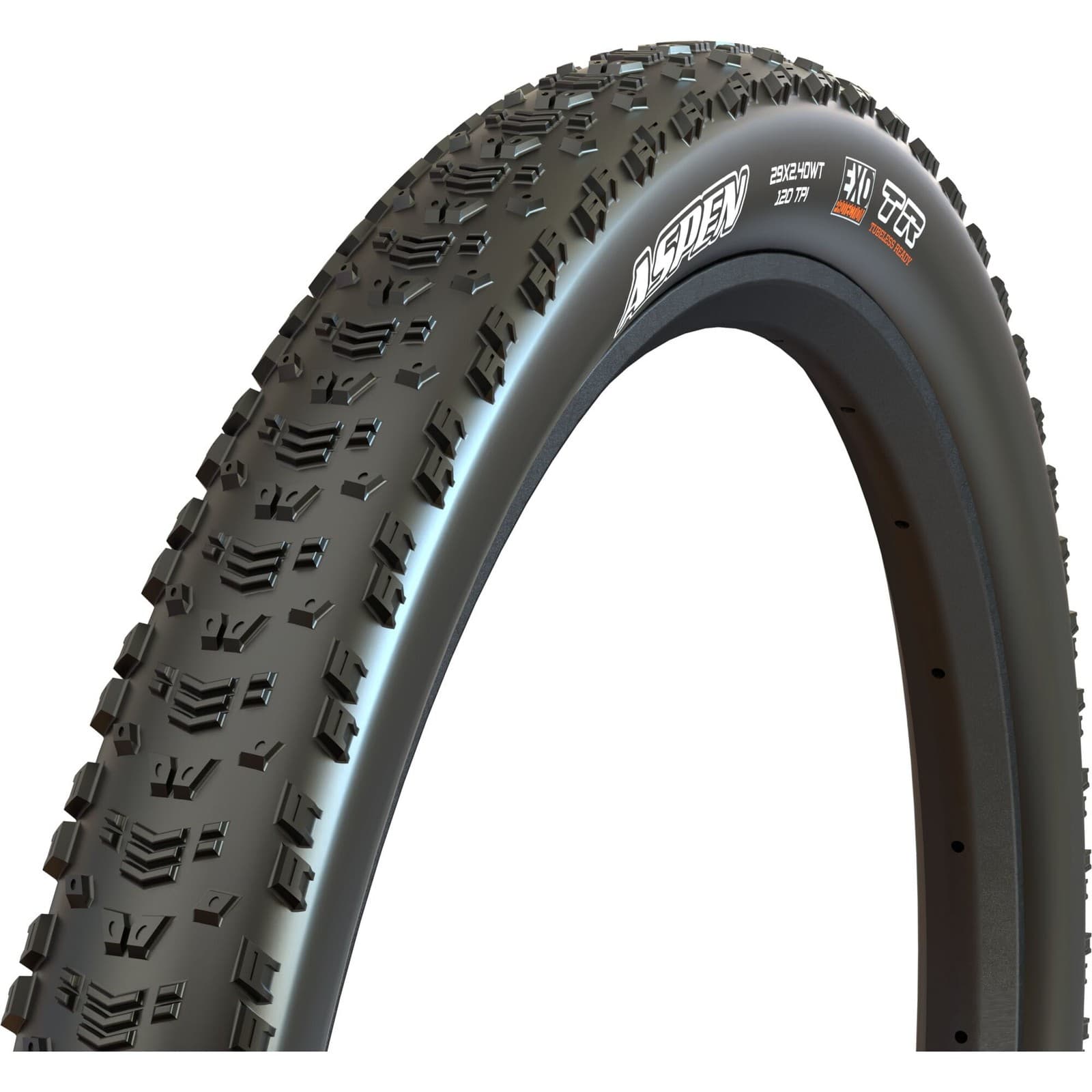 Maxxis Aspen WT 120 TPI Folding Dual Compound EXO TR Tyre Black - 29 X 2.4\"