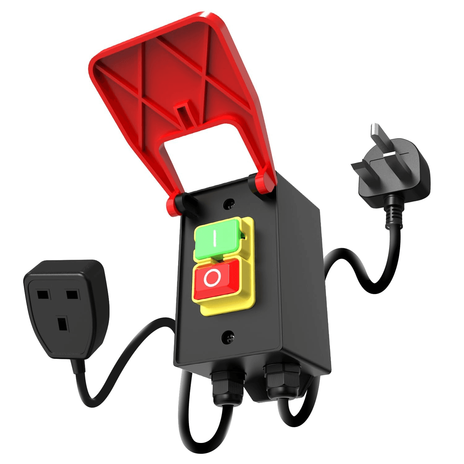Single Phase On/Off Switch 250V 18A| Emergency Stop Switches Fit for Milling Ma
