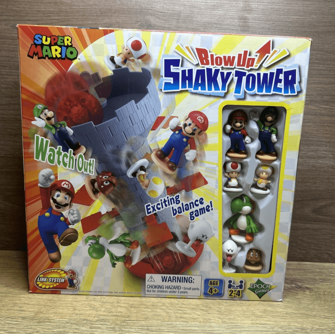 EPOCH Super Mario Blow up Shaky Tower Brand New