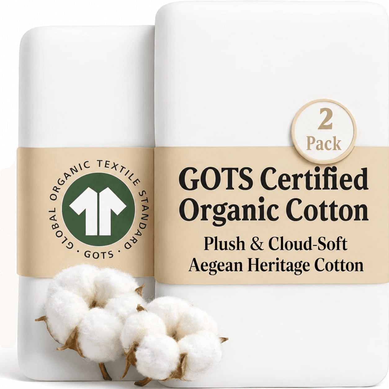 GOTS Organic Next to Me Crib Sheets 51X85 – Thickest and Softest GOTS Organic Cott