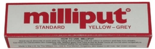 Milliput MILLSTS Yellow Grey 4 oz (113.4g) Two Part Model Filler Epoxy Putty