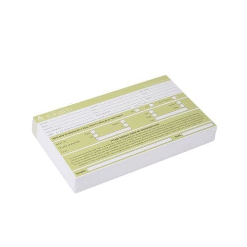 Agenda Sunbed Record Cards (Pack of 100)