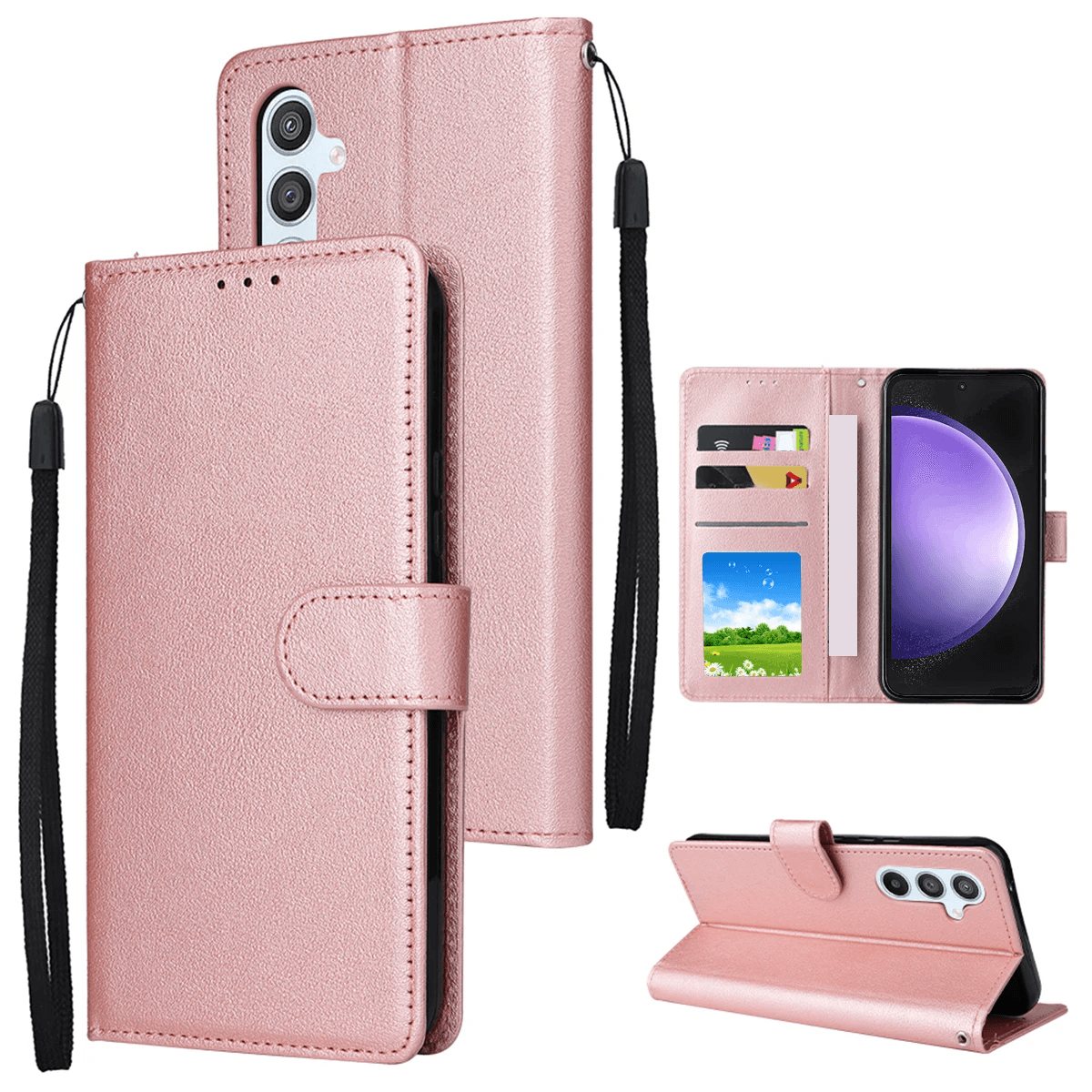 Wallet Leather Case For Samsung S25 S24 S23 S22 S21 S20 FE Card Slot Kickstand