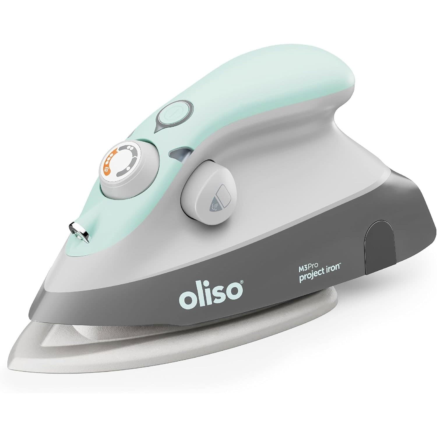 Oliso M3Pro Mini Project Steam Iron 2200W LED Diamond Soleplate Dual Steam Aqua