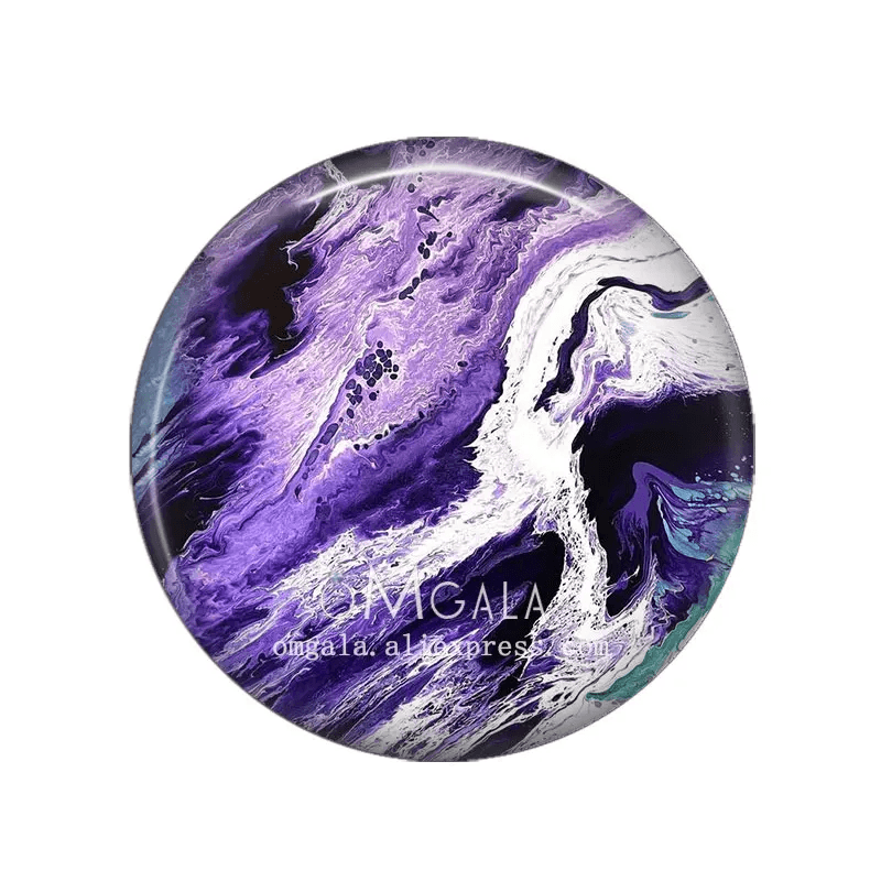 Watercolor Purple Abstract Texture Patterns 12Mm/16Mm/18Mm/20Mm/25Mm round Photo