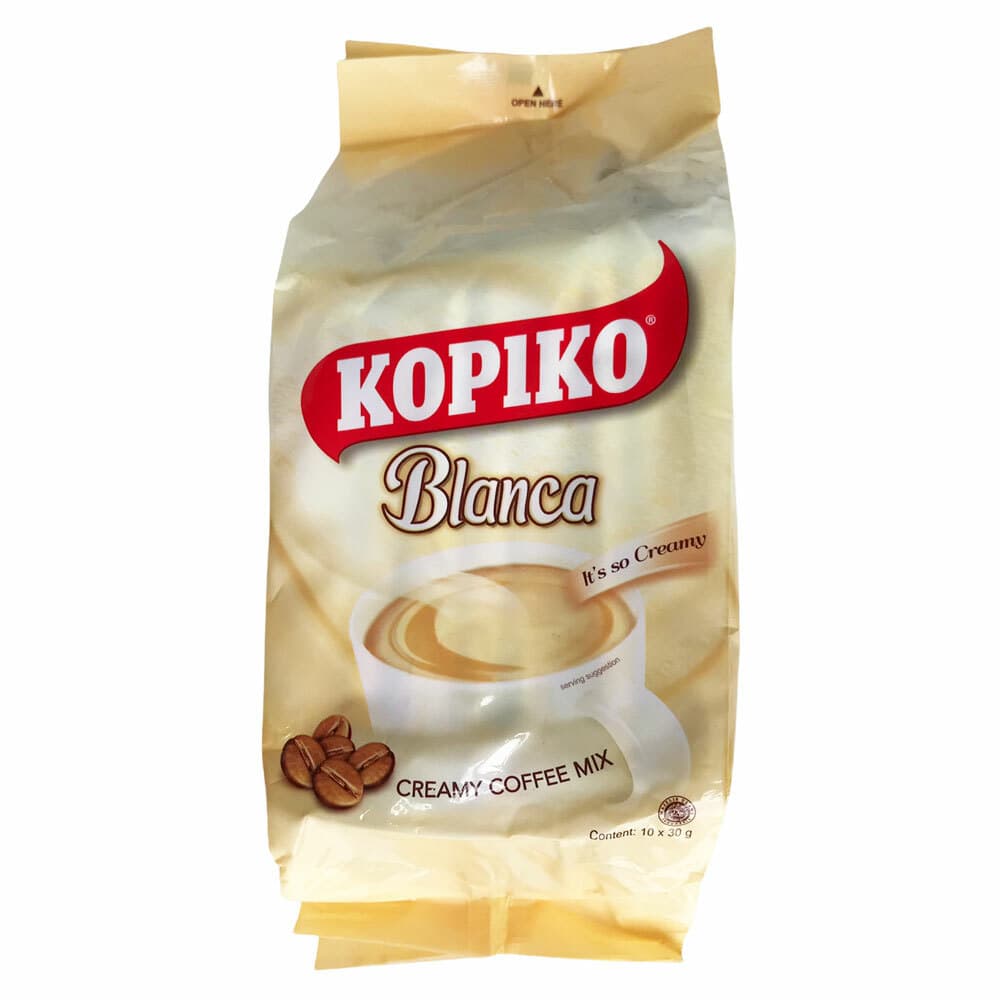 Kopiko Blanca Creamy Instant Coffee - 10 x 30g Sachets