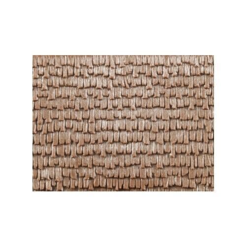 HO Plastic sheet 200x100mm (2) Wood shingles - Auhagen 52228