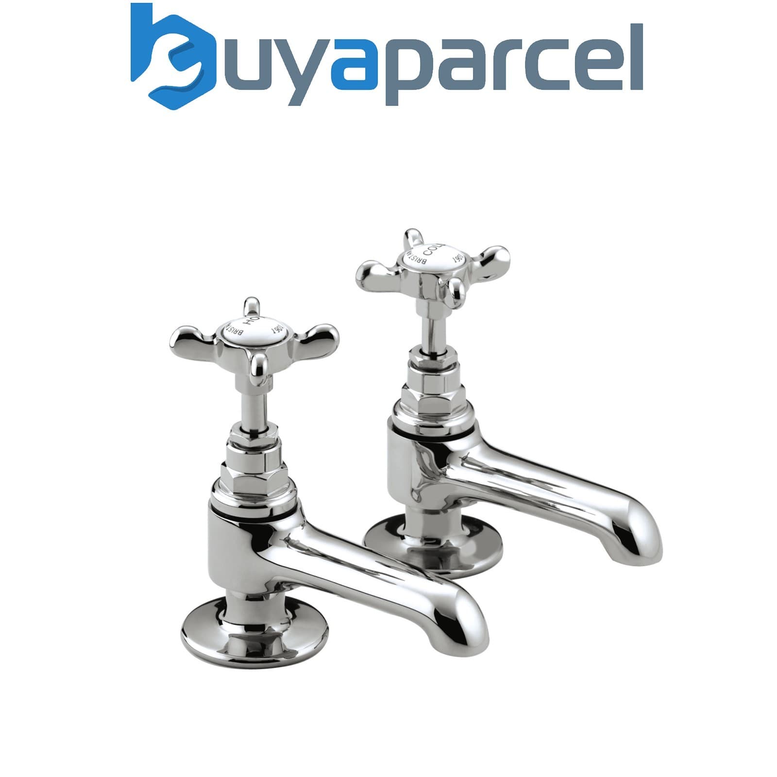 Bristan 1901 Basin Taps with Ceramic Disc Valves Chrome