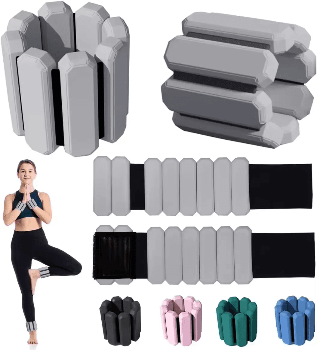Wrist and Ankle Weights for Women Men Adjustable Arm and Leg Weights Wearable Weight