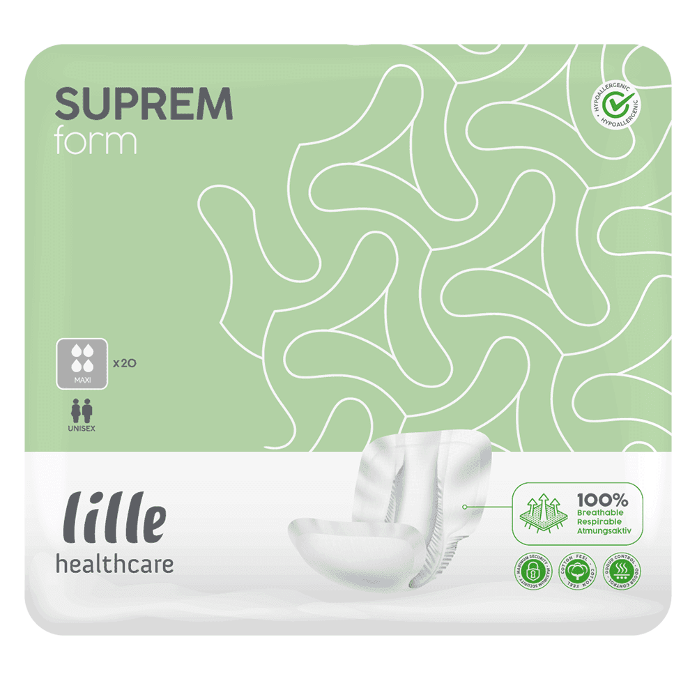 Lille Suprem Form Maxi Incontinence Pads - 1 Pack of 20