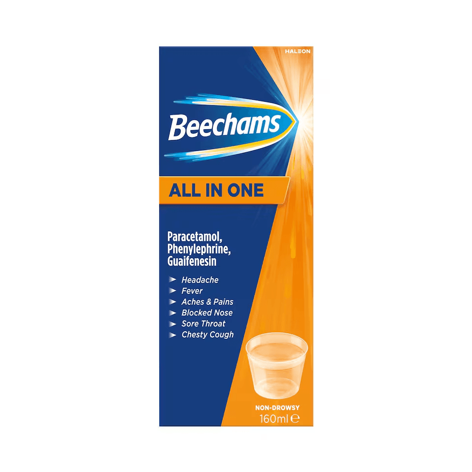 Beechams All in One Syrup 160ml | Cold Relief | 2026 expires