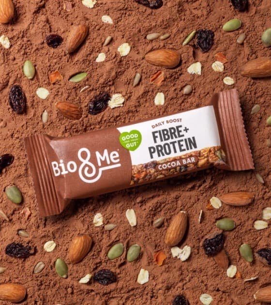Bio&Me Cocoa Fibre + Protein Bar 40g-18 Pack