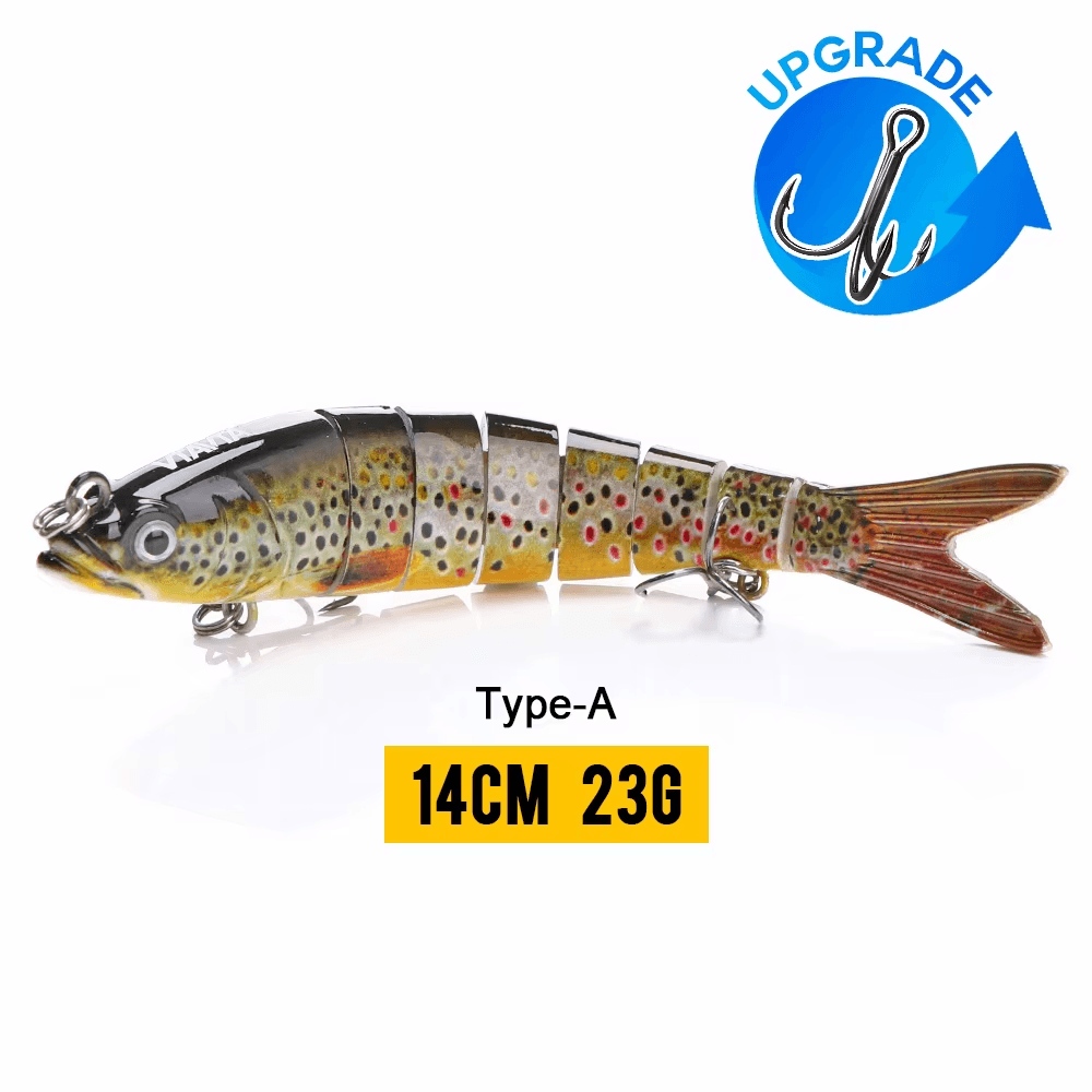 Sinking Wobblers Jointed Crankbait Swimbait 10 14Cm 8 Segment Hard Fishing Lure