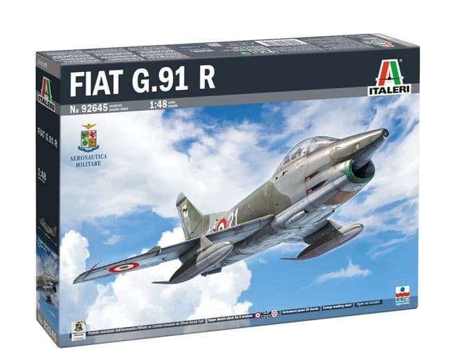 ITALERI| FIAT G.91 R reconnaissance aircraft to assemble and paint| 1/48| ITA...