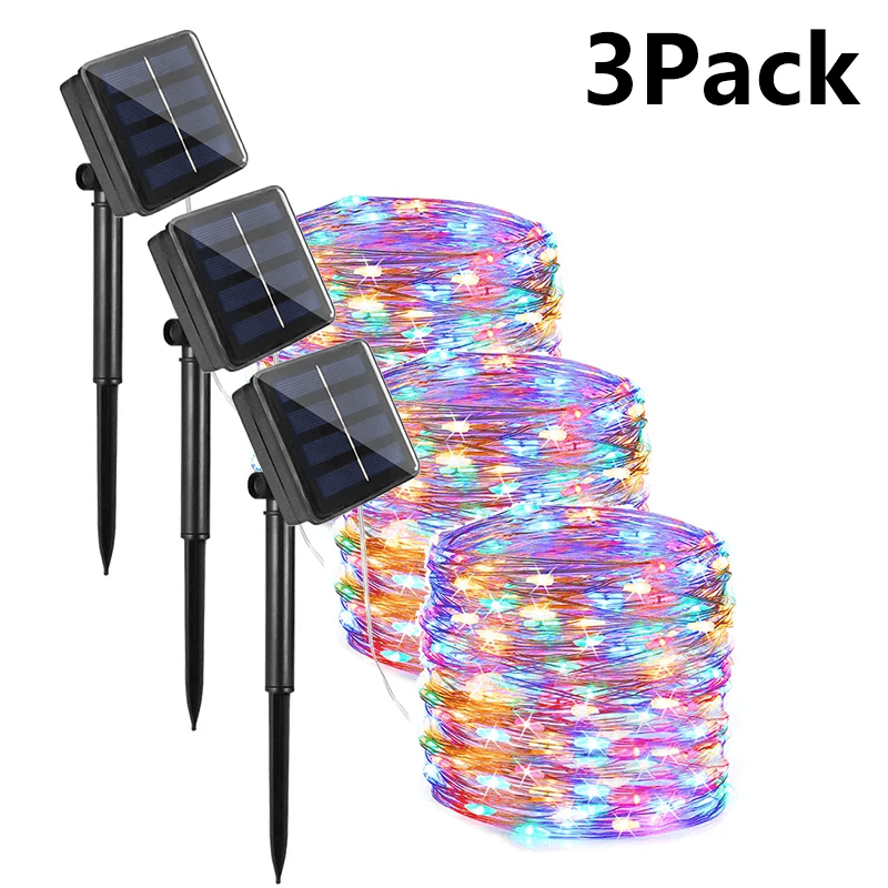 Solar Fairy String Lights Outdoor Festoon Garden Party Decor UK
