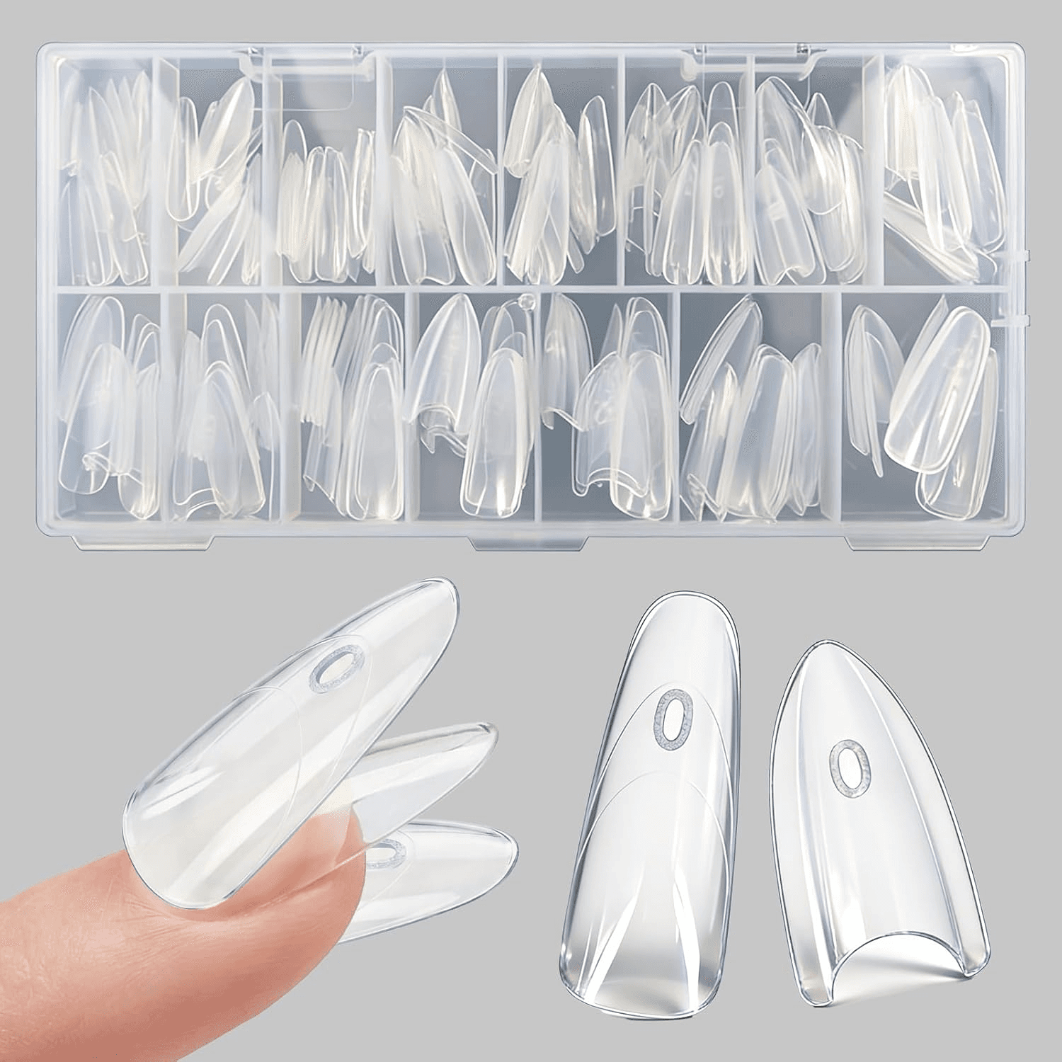 240PCS Sandwich Dual Nail Forms – Dual-Sided Extension Moulds for Builder Gel| 1