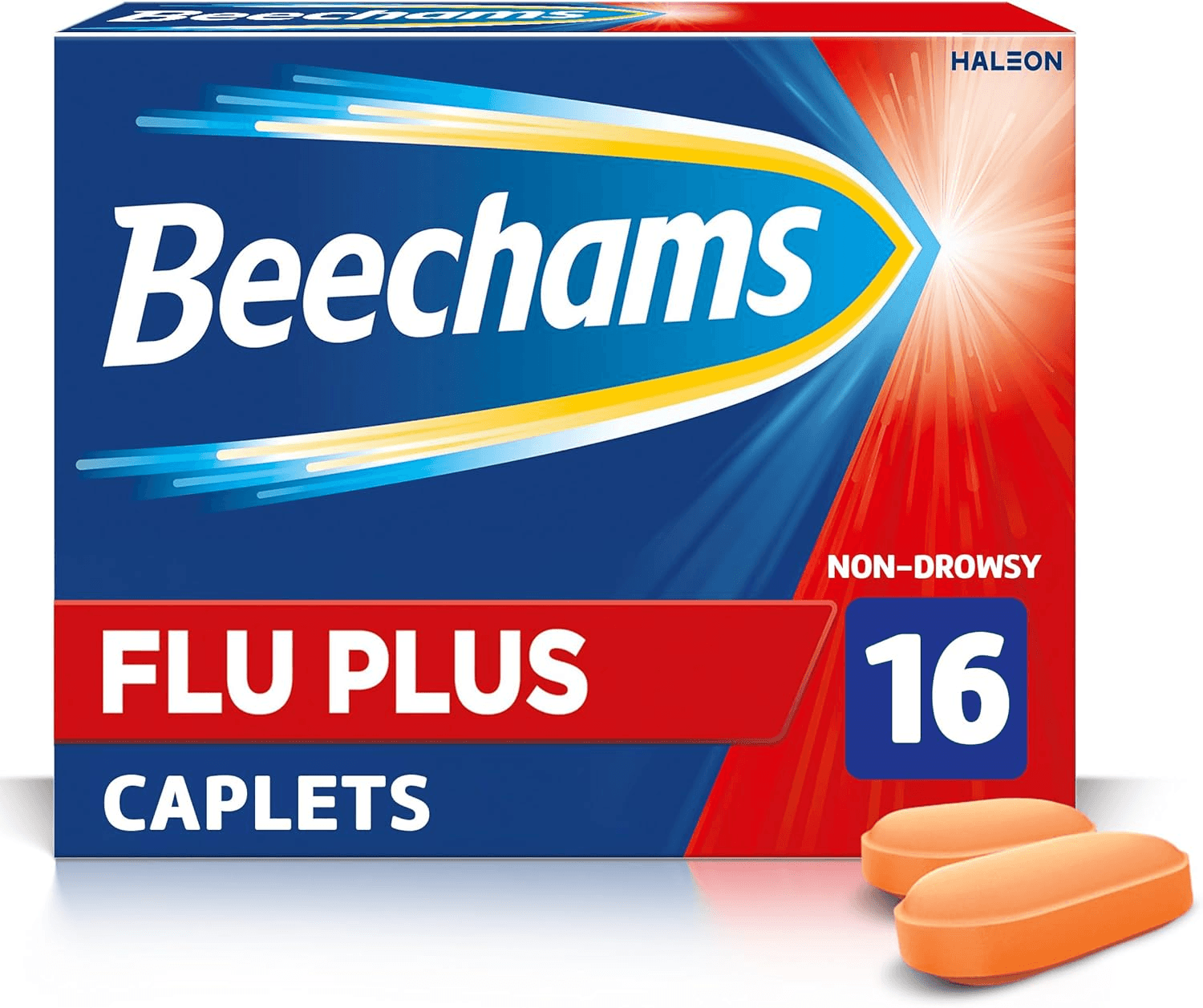 Flu plus Caplets| Cold and Flu Relief Medicine for Adults| with Paracetamol| 16S
