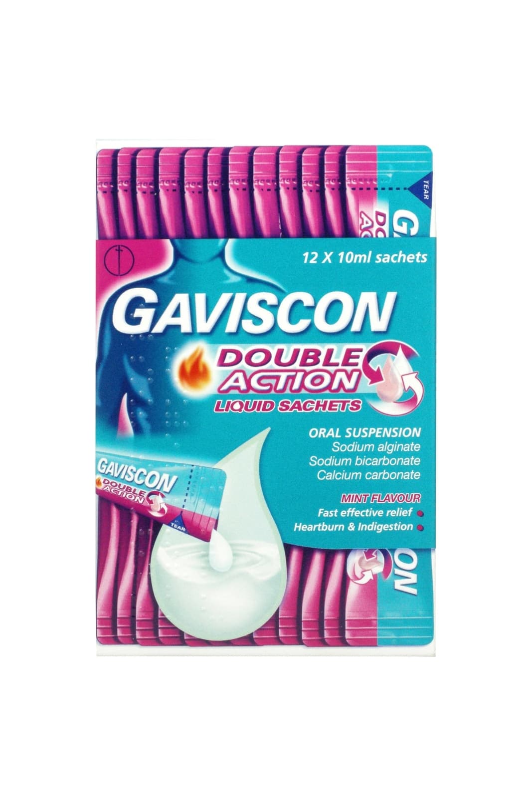 Gaviscon Double Action Liquid Sachets 12 x 10ml sachets