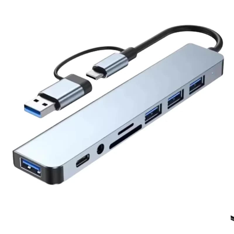 8 in 1 Multi Port USB-C Hub Type C To USB 3.0 4K Adapter Splitter Dock