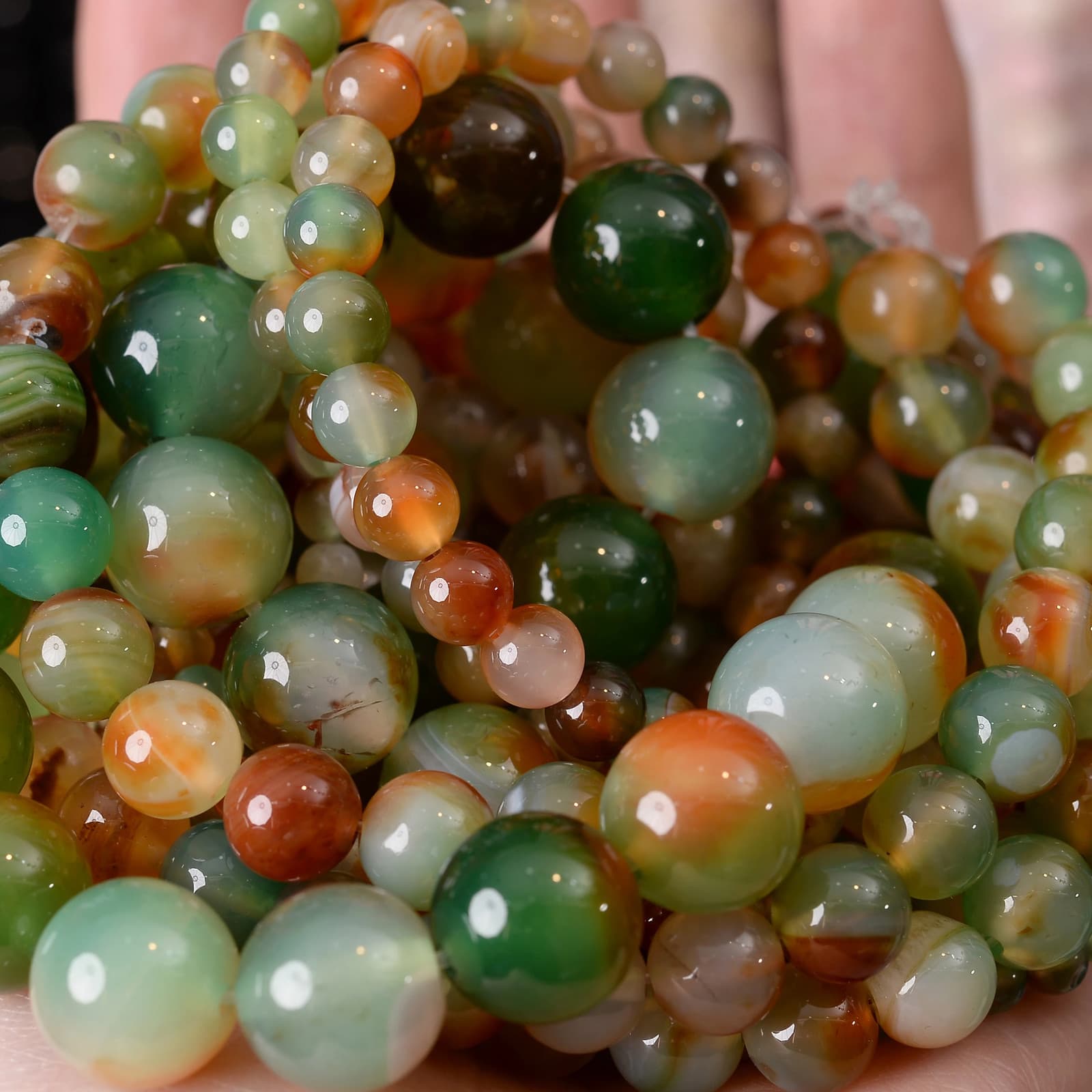 Natural Stone Beads Lava Jaspers Tiger Eye Quartz Agates round Loose Beads for J