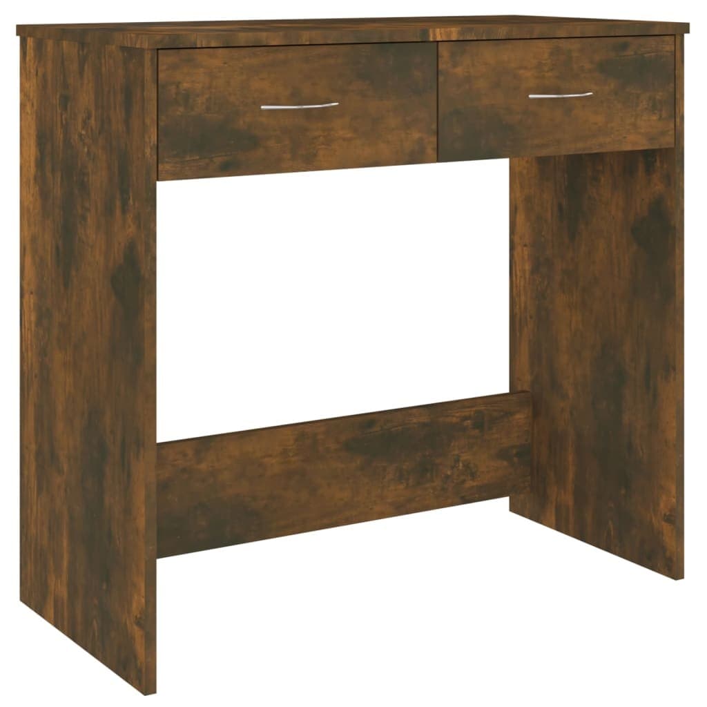 Desk Smoked Oak Engineered Wood Office Standing Working Table vidaXL