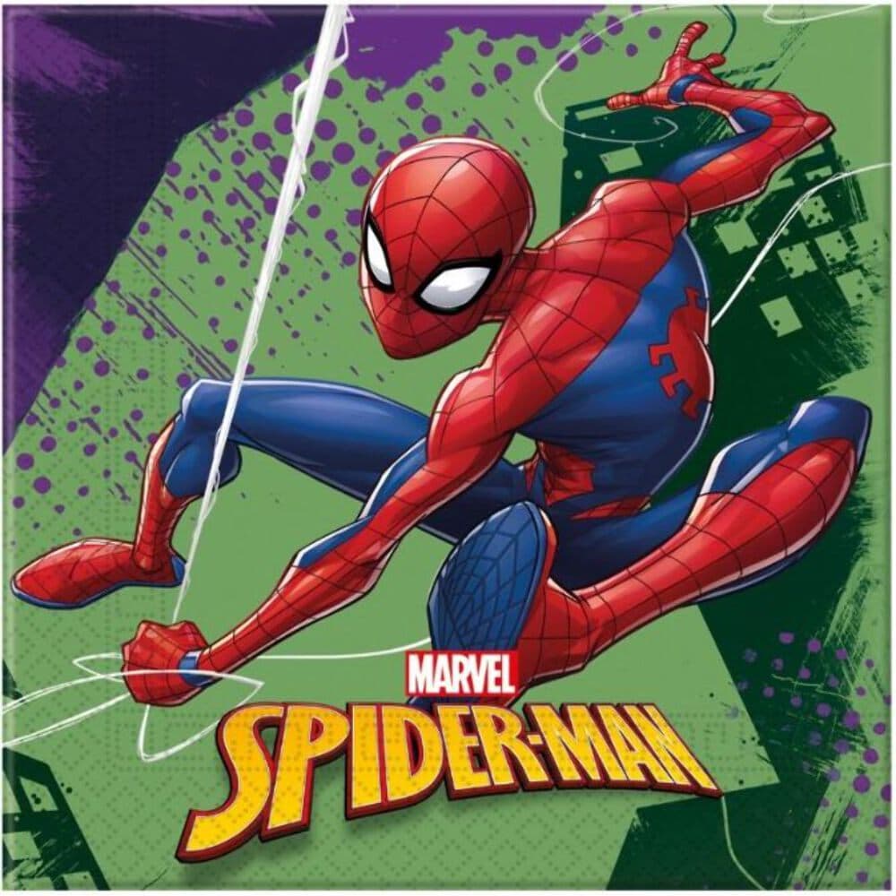 Spiderman Party Napkins Team Up Paper Serviette Superhero Kids Tableware 20 Pack