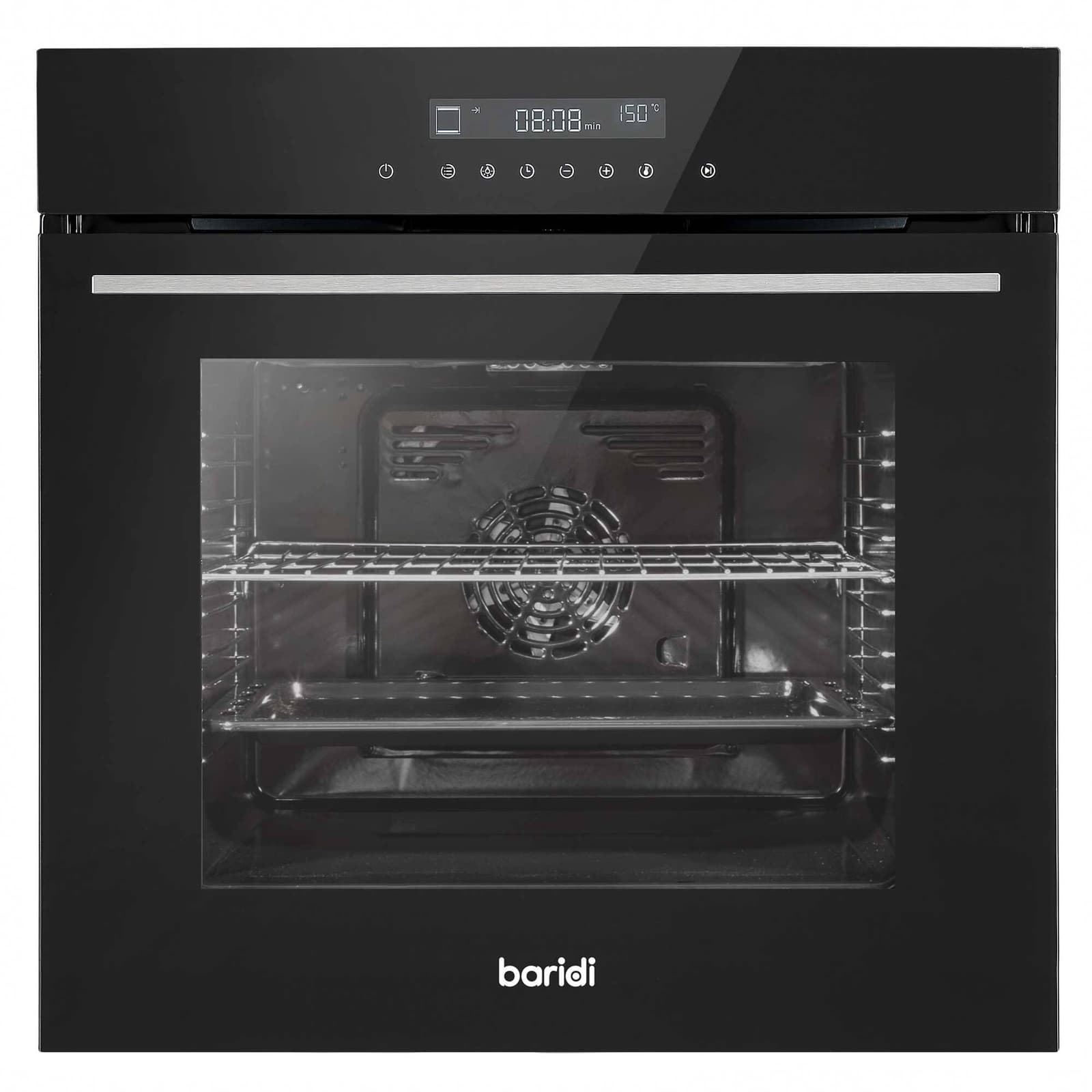 Fan Assisted Oven| 60cm Built-In| 10 Function| 72L| Touchscreen - Black