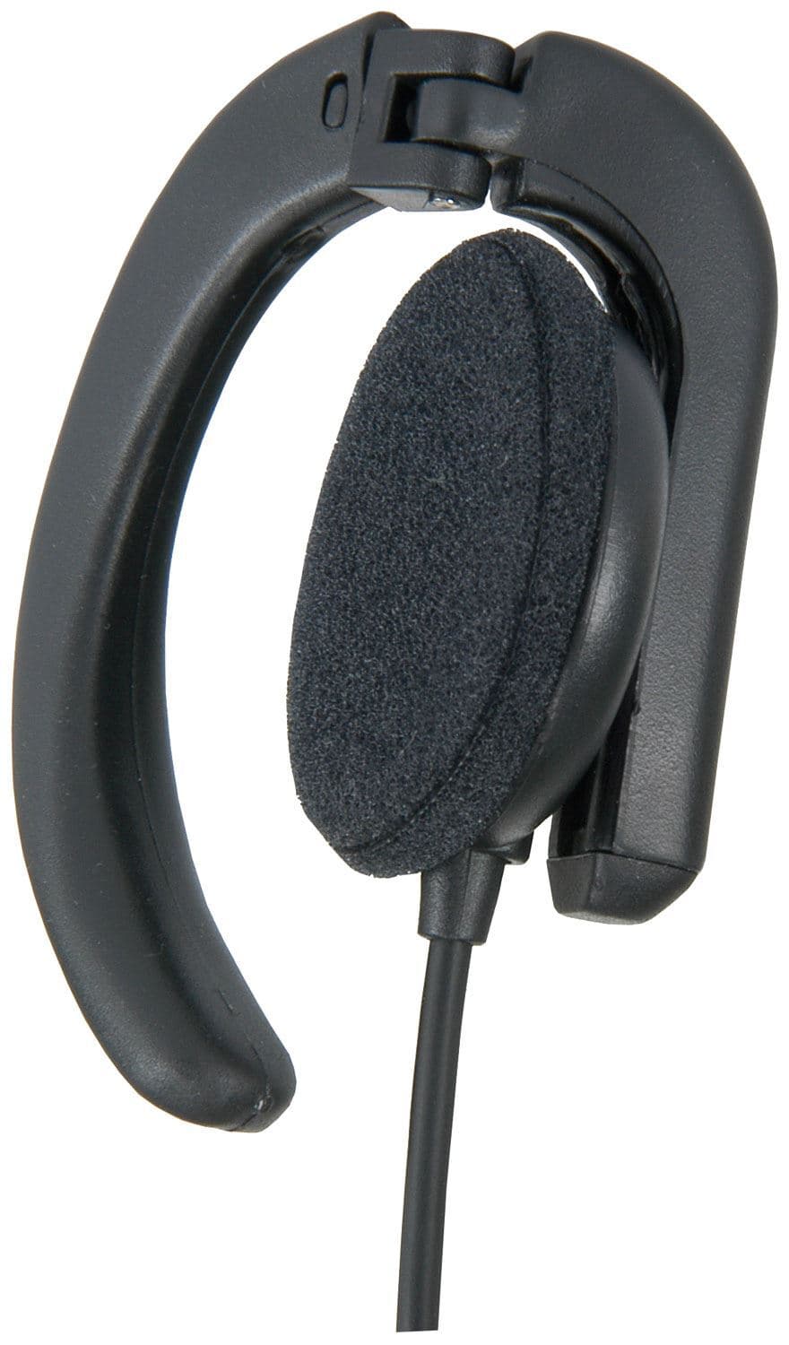 Mono Earphone Speaker Adjustable Hinged Ear-Hook to Fit Either Ear