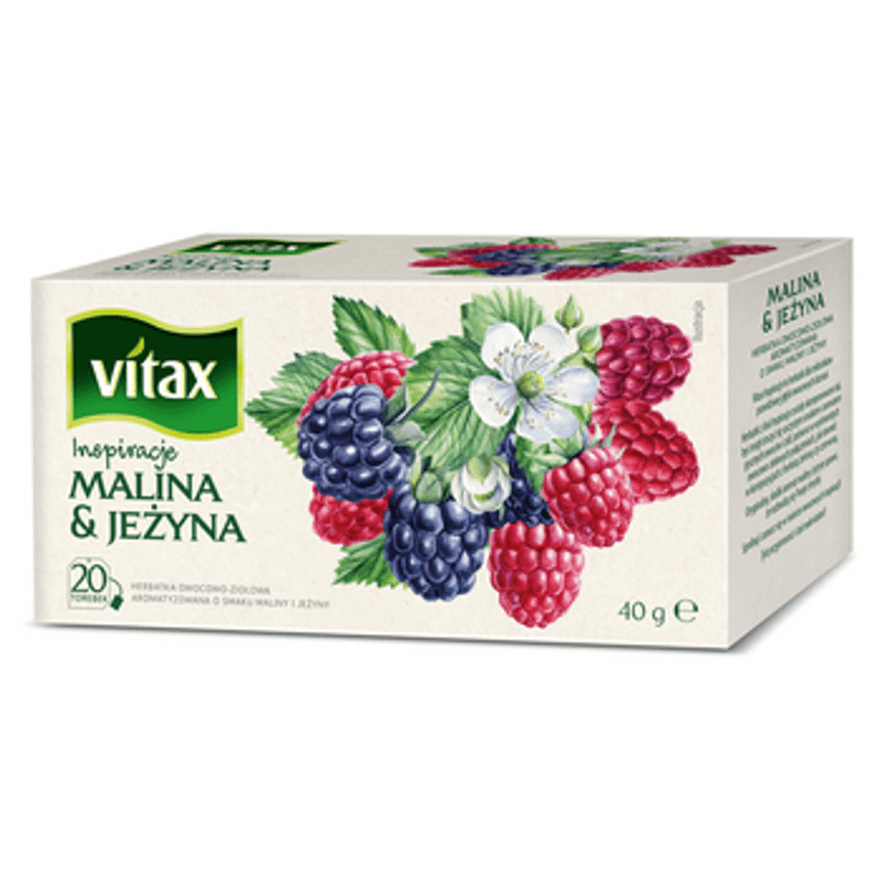 5900175431515 Vitax Inspiracje Malina and Jeżyna - Herbata Owocowa Ekspresowa 20 T