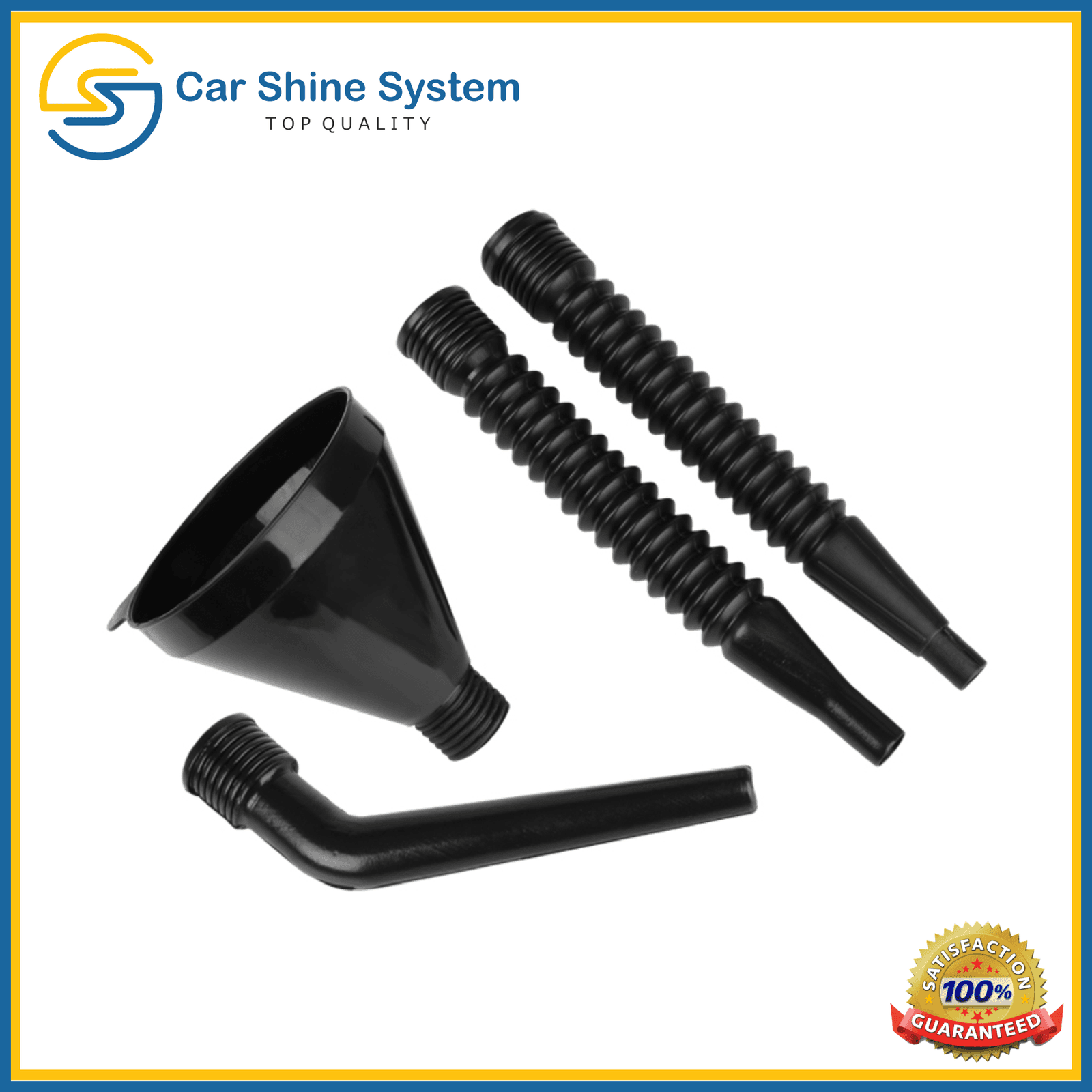 OIL Funnel Flexible Fuel Petrol Diesel Car Van 4PCS ROUND PLASTIC STRAINER