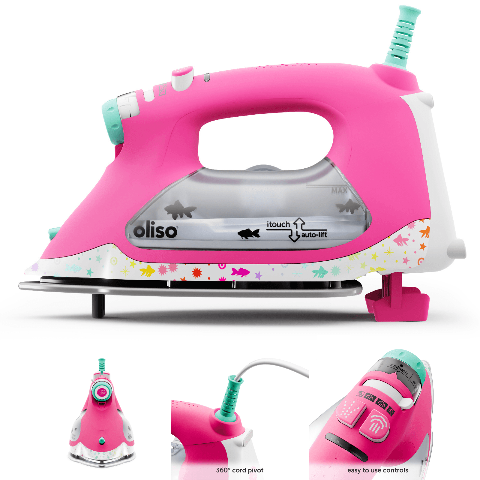 Oliso Smart Iron: TG1600 Pro Plus: Tula Pink - Quilting Sewing Soft Touch Seams