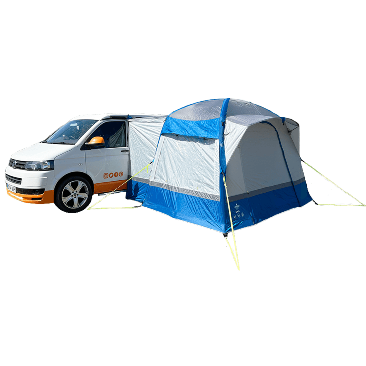 Campervan Awning Blue and Grey 250x190cm OLTECH REPRO 150D 5000mm Waterproof Dual