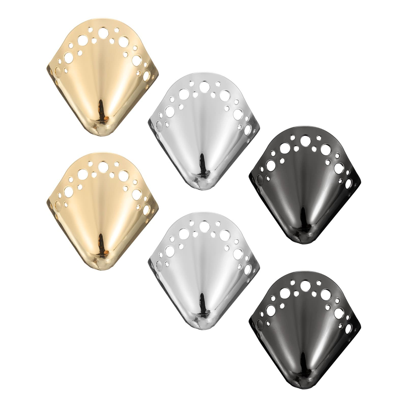6Pcs Metal Shoes Pointed Protector High Heel Toe Tip Cap Gold/Silver/Black