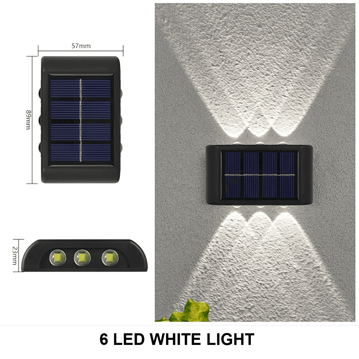 Solar Wall Light Outdoor Waterproof LED Up Down Lamp Garden Yard Porch Fence