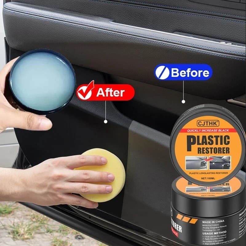 2X Car Plastic Restorer Back To Black Gloss – Revitalize Faded Trim and Leather UK