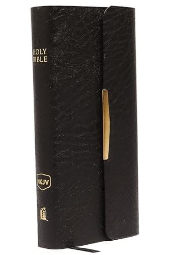 Thomas Nelson - NKJV Checkbook Bible Compact Bonded Leather Black - E245z