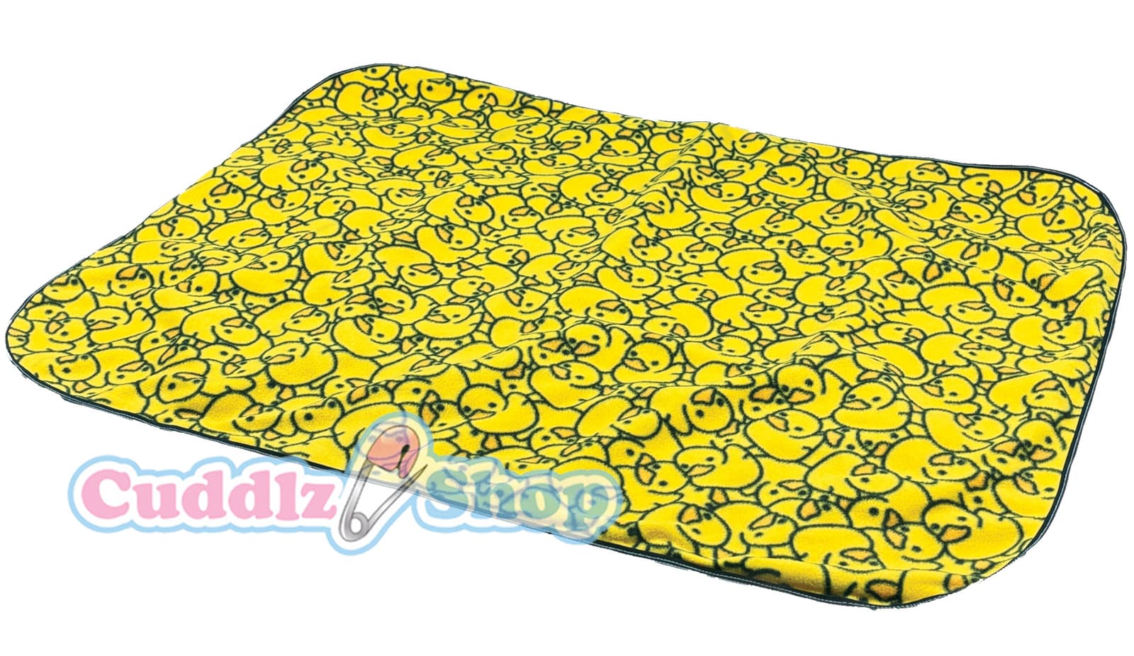 Cuddlz Yellow Duck Pattern Fleece Adult Sized Changing or Play Mat Reversible