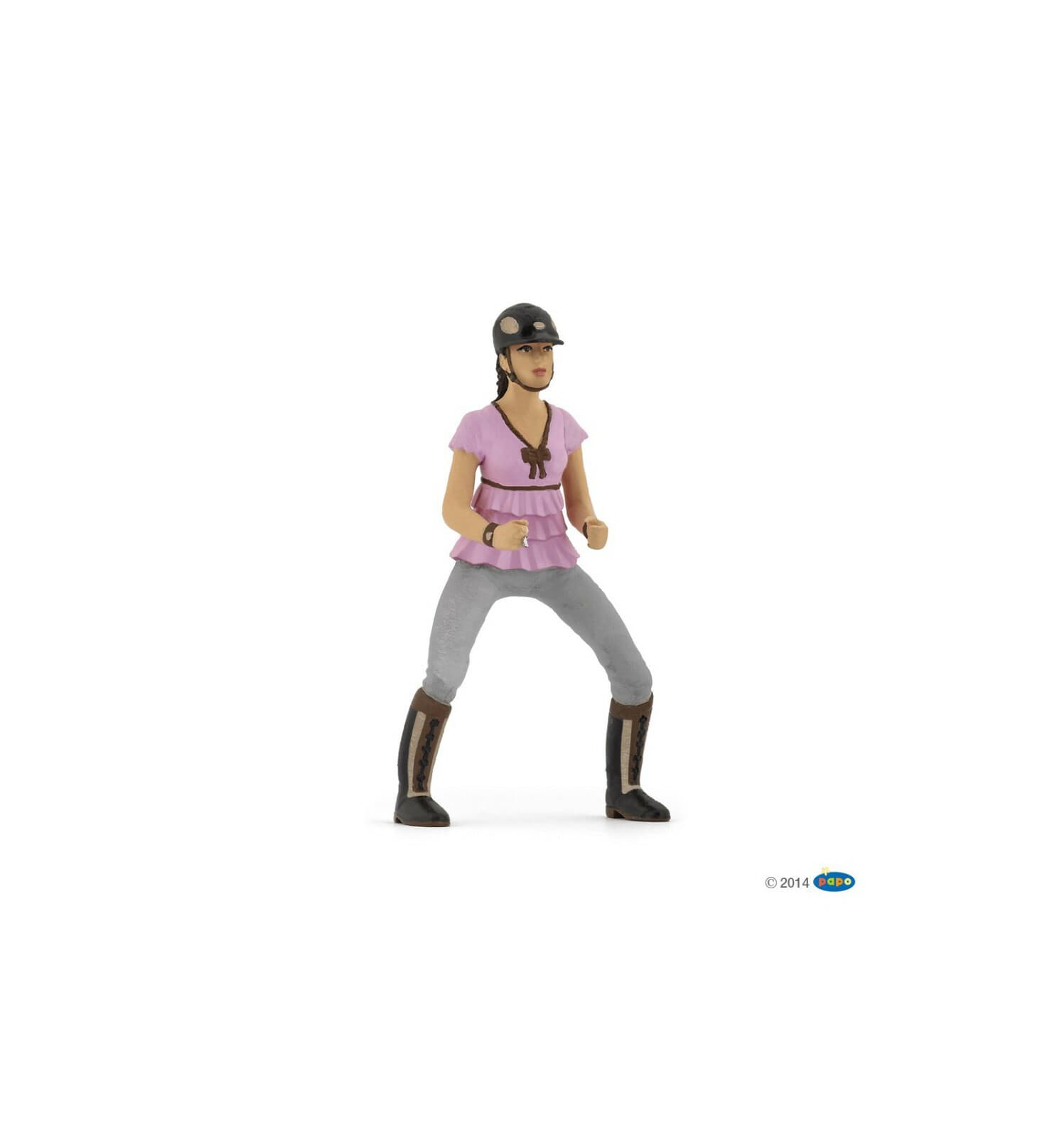 PAPO 52006 Trendy Riding Girl Pink horse rider figure riders model human person