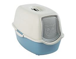 7610859232625 ROTHO Bailey Hooded litter box Blue| White rotho