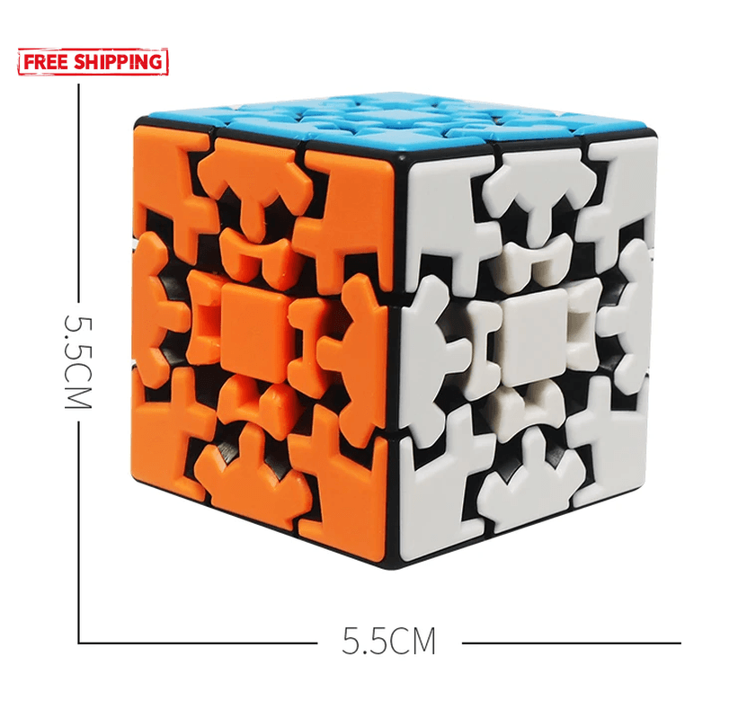 Newest 3x3x3 Gear Magic Cube - Professional Stickerless Cog Wheel Puzzle Toy