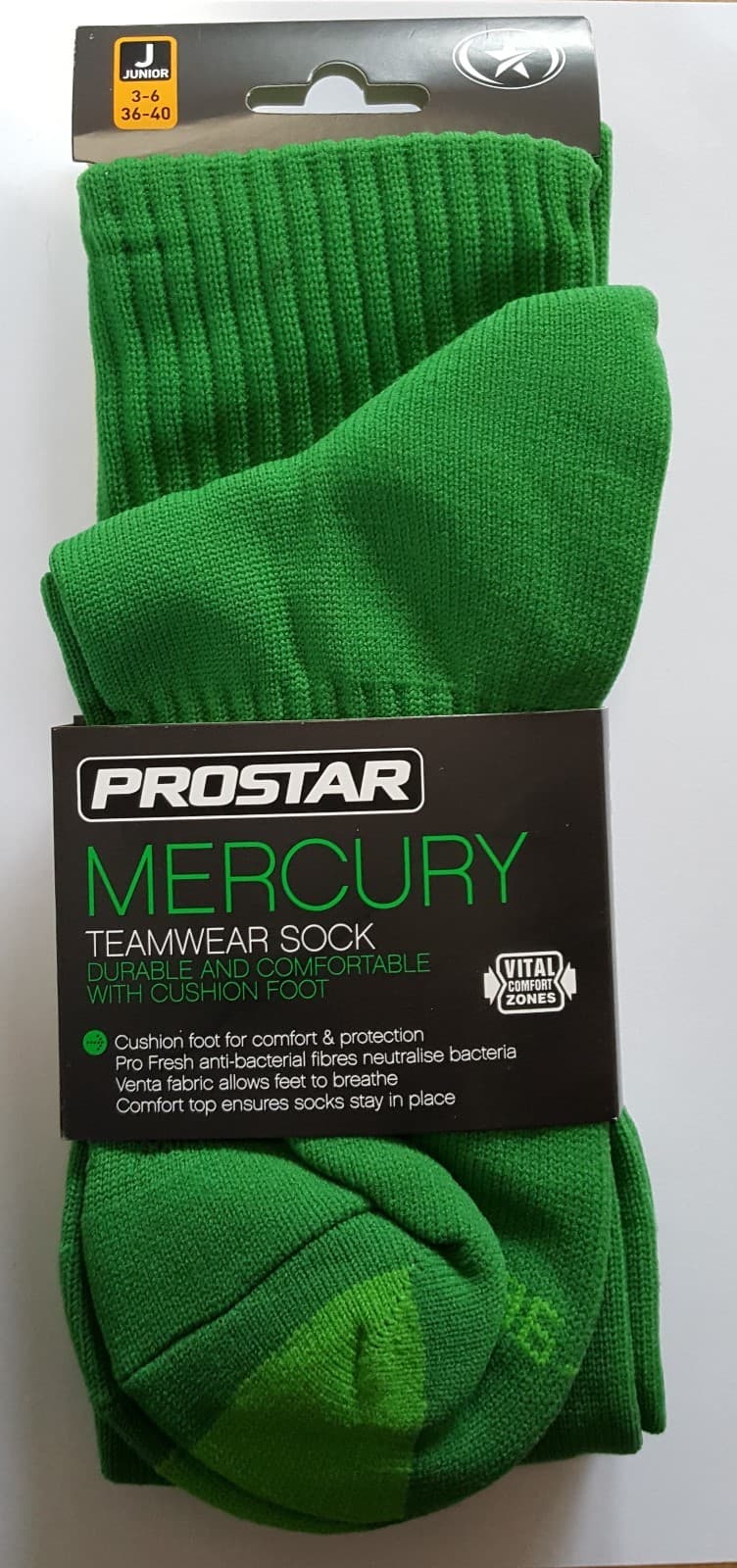 (soc540) Youths PROSTAR MERCURY EMERALD GREEN Football socks 3 - 6 BNIP