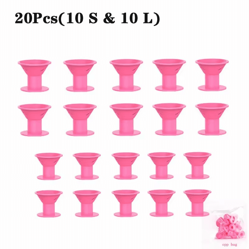 Soft Rubber Hair Curlers Heatless Silicone Rollers DIY Hair Curling Set