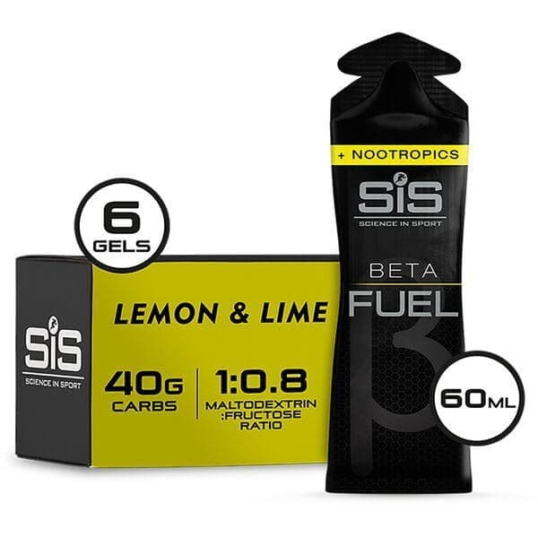 Science In Sport Beta Fuel Energy Gel +Nootropics box of 30 gels lemon and lime