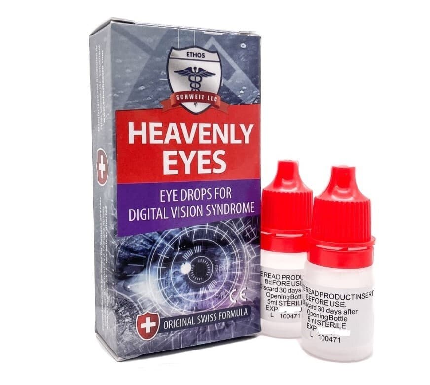Ethos Eye Drops for Tired Computer and Vision Syndrome Watery Eyes 2 x 5ml 1 Box
