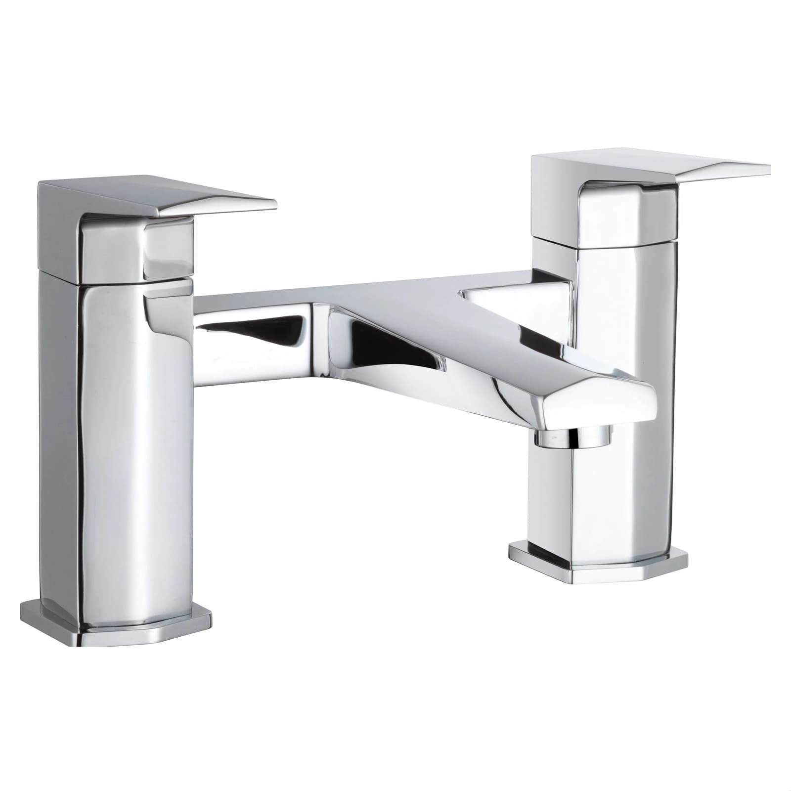 Balterley Swynfen Luxury Square Deck Mounted Bath Filler Tap| Dual Lever Mixer w