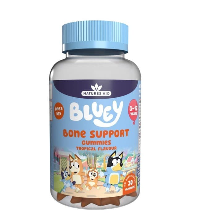 Natures Aid Bluey Bone Support Vitamin D3 and K2 30 Gummies