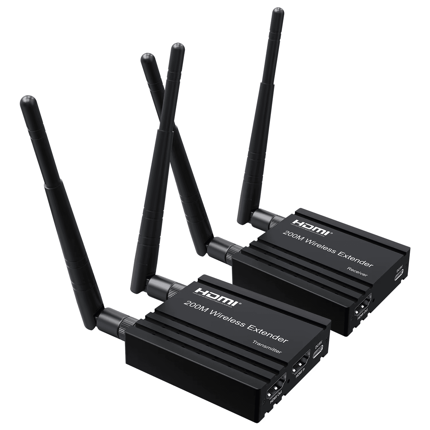 Wireless Video Audio Transmitter and Receiver 200M HDMI Extender 1080P Display A