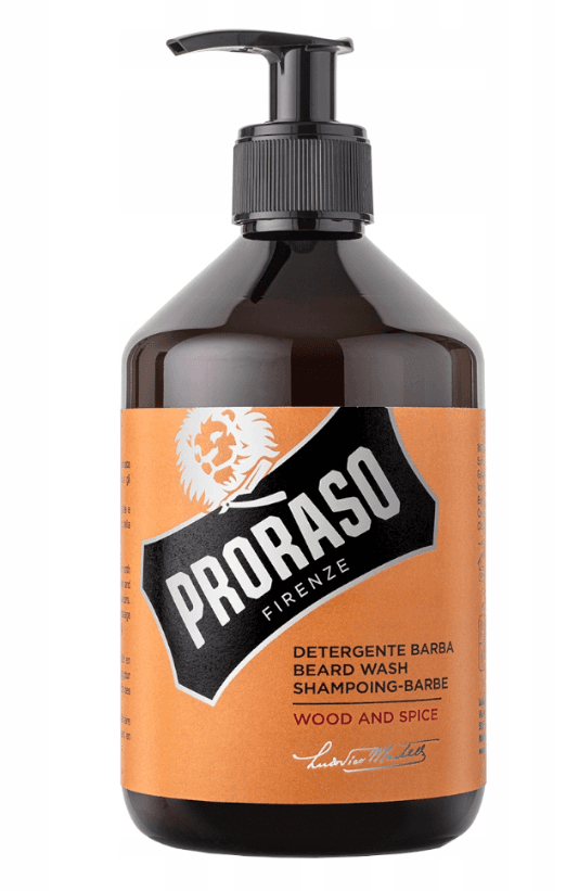 Proraso Wood and Spice Barber – Moisturizing and Softening Beard Shampoo