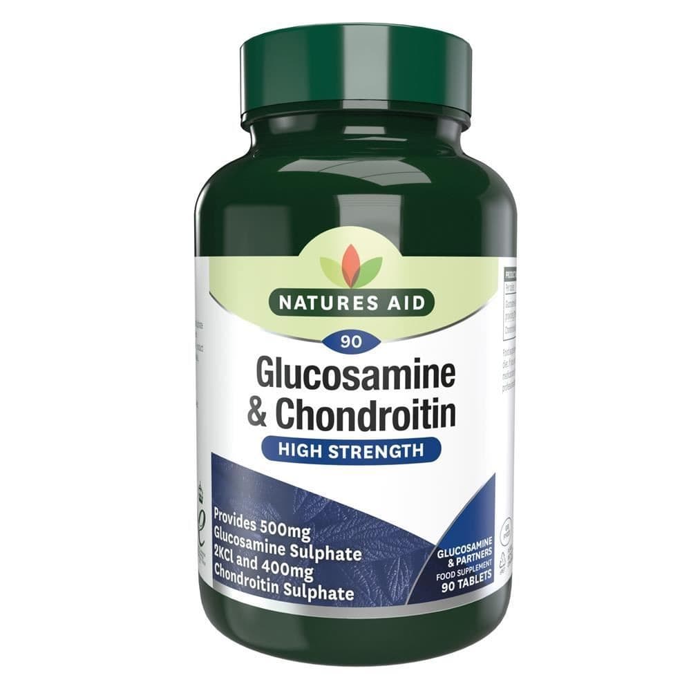 Natures Aid Glucosamine Sulphate 500mg + Chondrotin 400mg 90 Tablets - 2 Pack