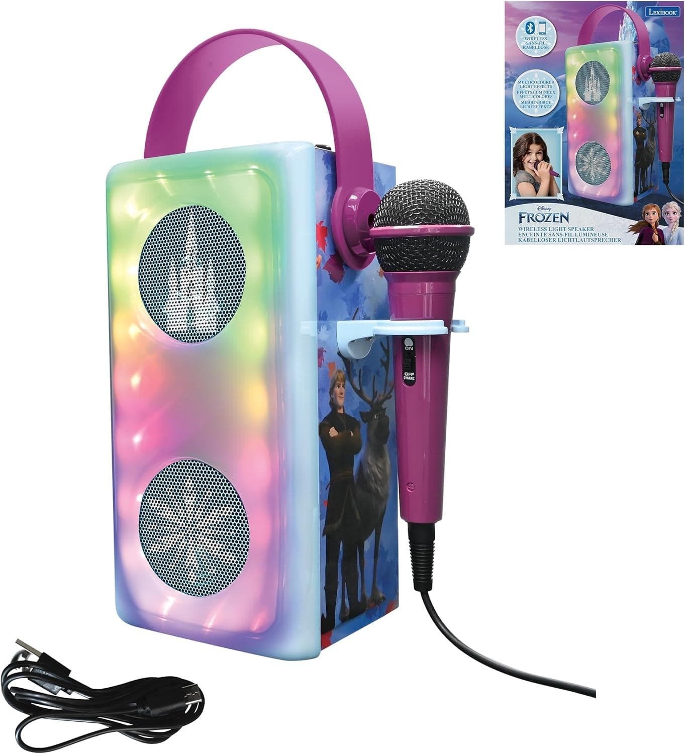 Lexibook Disney Frozen Portable Bluetooth Speakers With Lights And Microphone c
